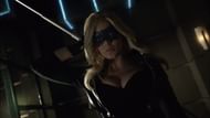 Caity Lotz as the Canary in the TV show Arrow, taking on villains with her martial arts expertise (Image via CW)